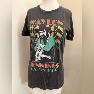 Midnight Rider Waylon Jennings Tour Tee - Black